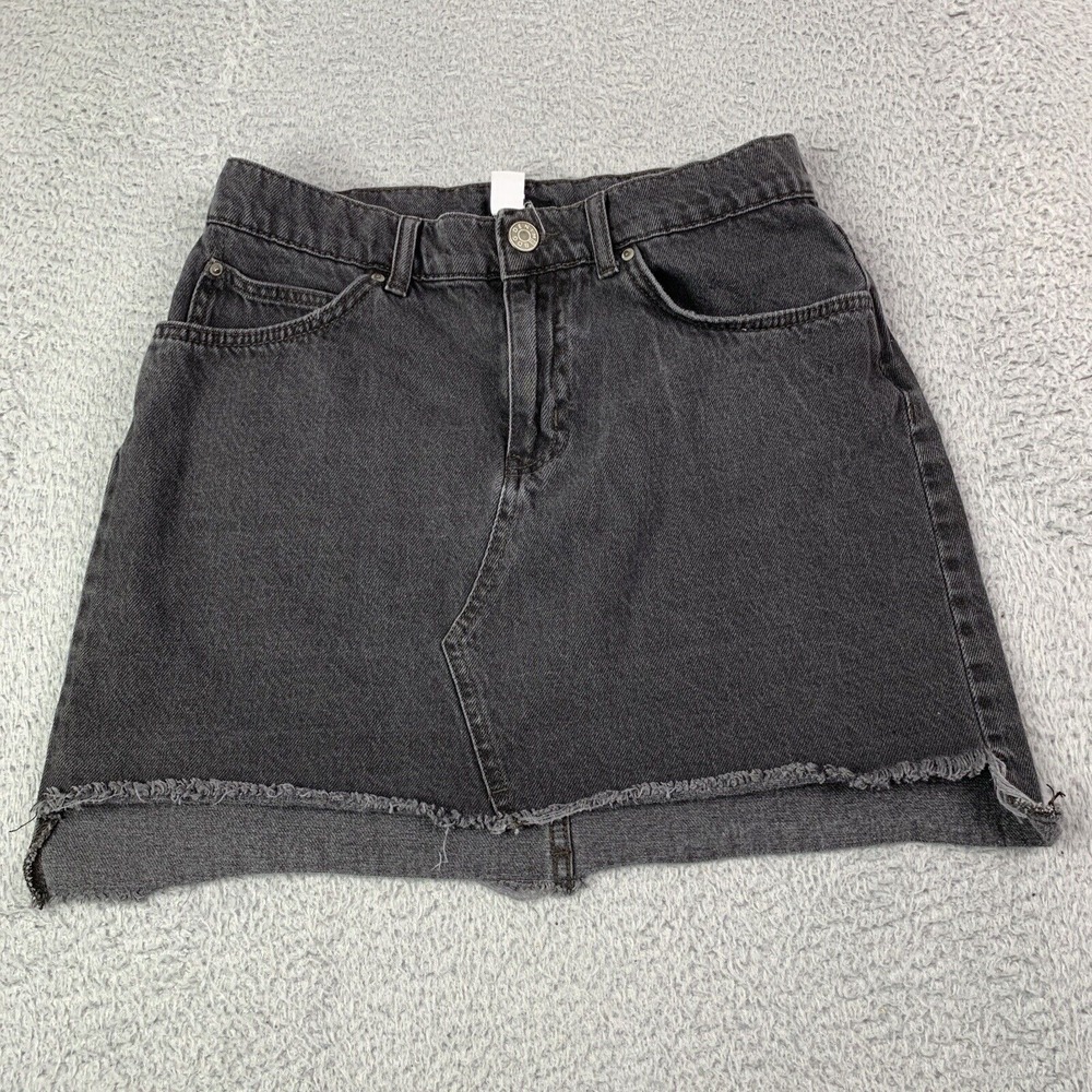 BDG‎  Jean Skirt Womens Size Medium Denim Pockets Faded Black Zip Cotton